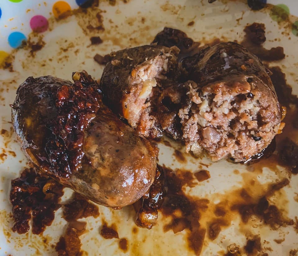 Pan-fried Ilocos longganisa on a plate